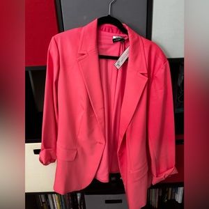NWT Lane Bryant hot coral blazer. Size 28